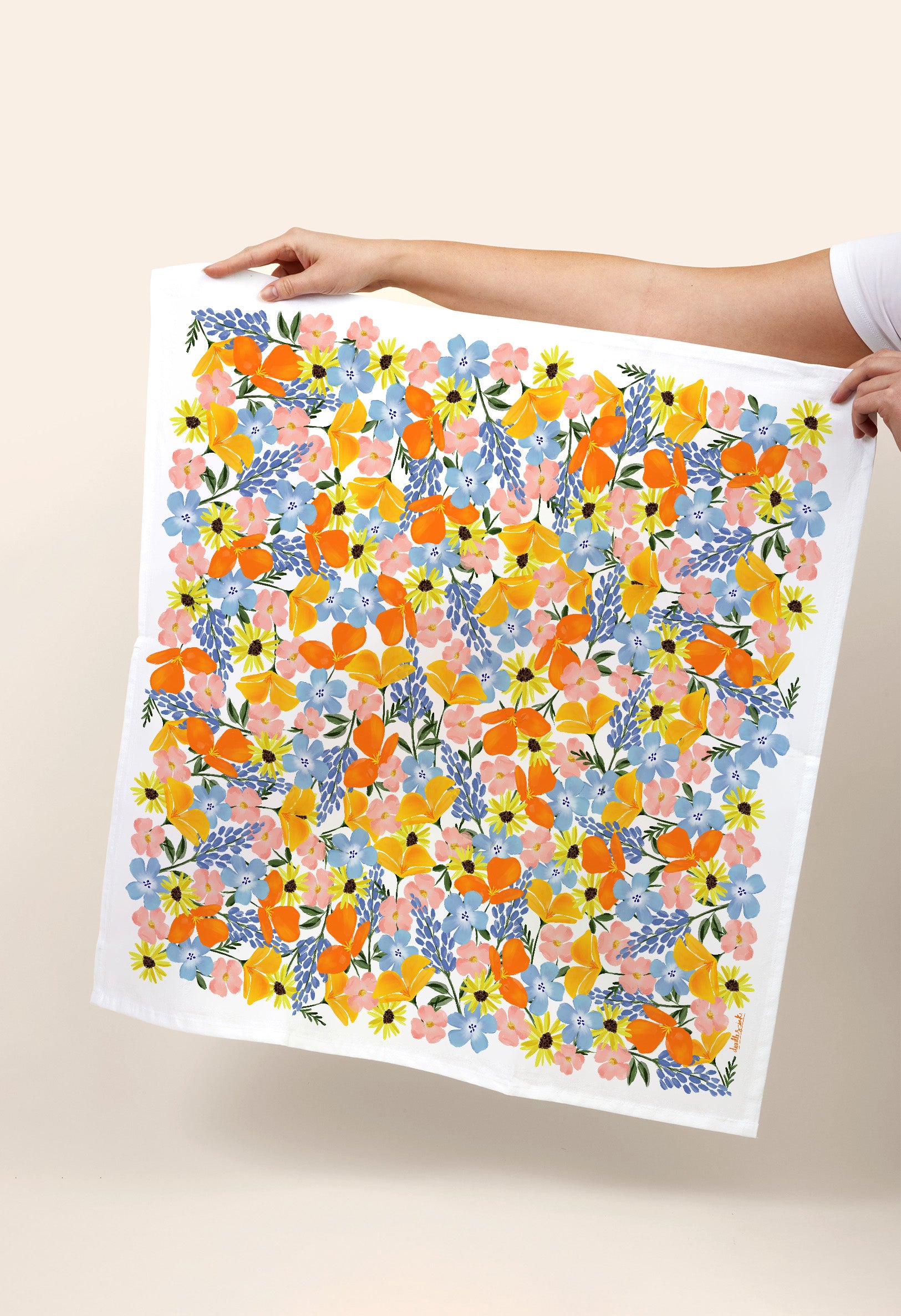 Native Blooms Flour Sack Tea Towel