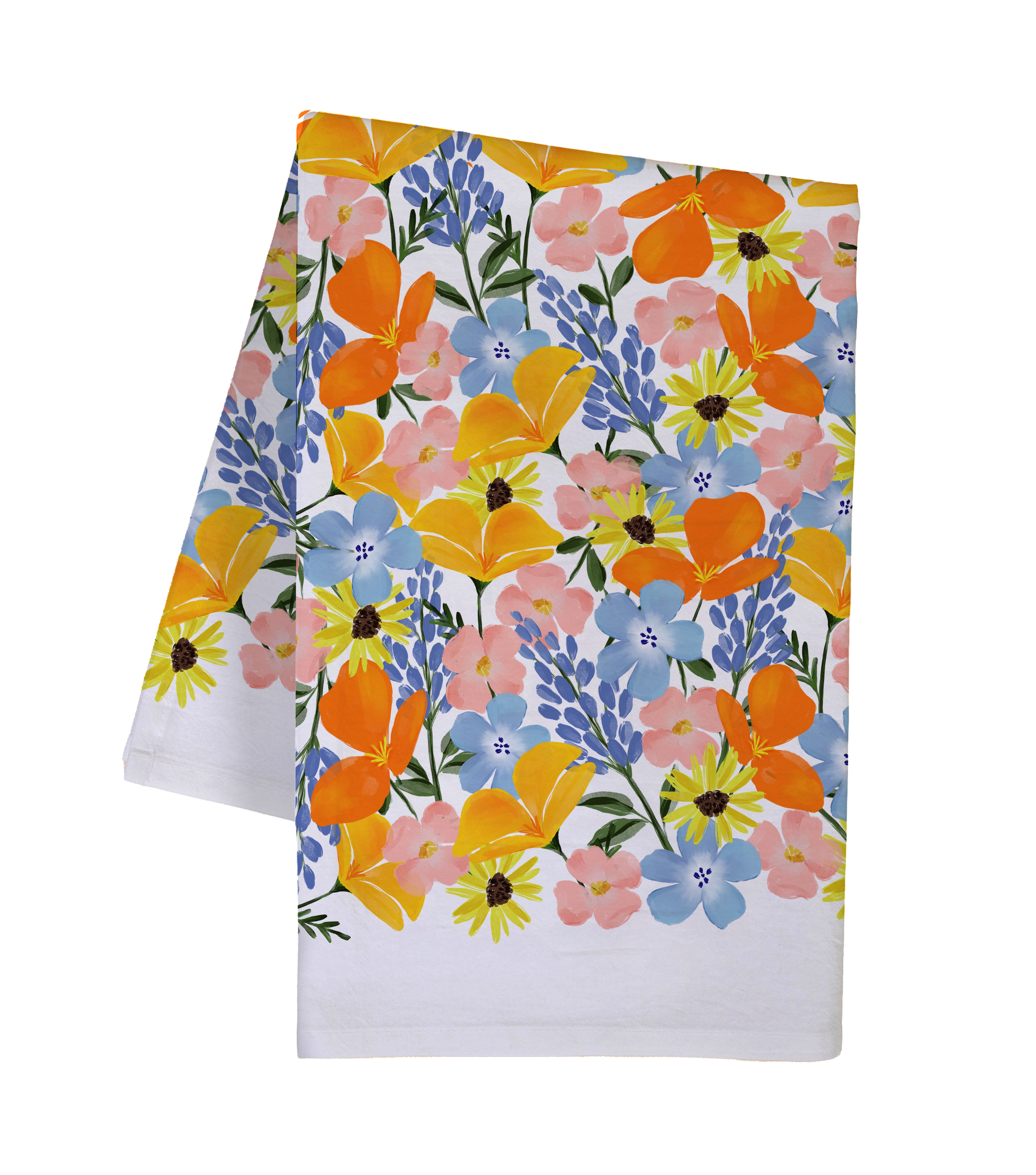 Native Blooms Flour Sack Tea Towel