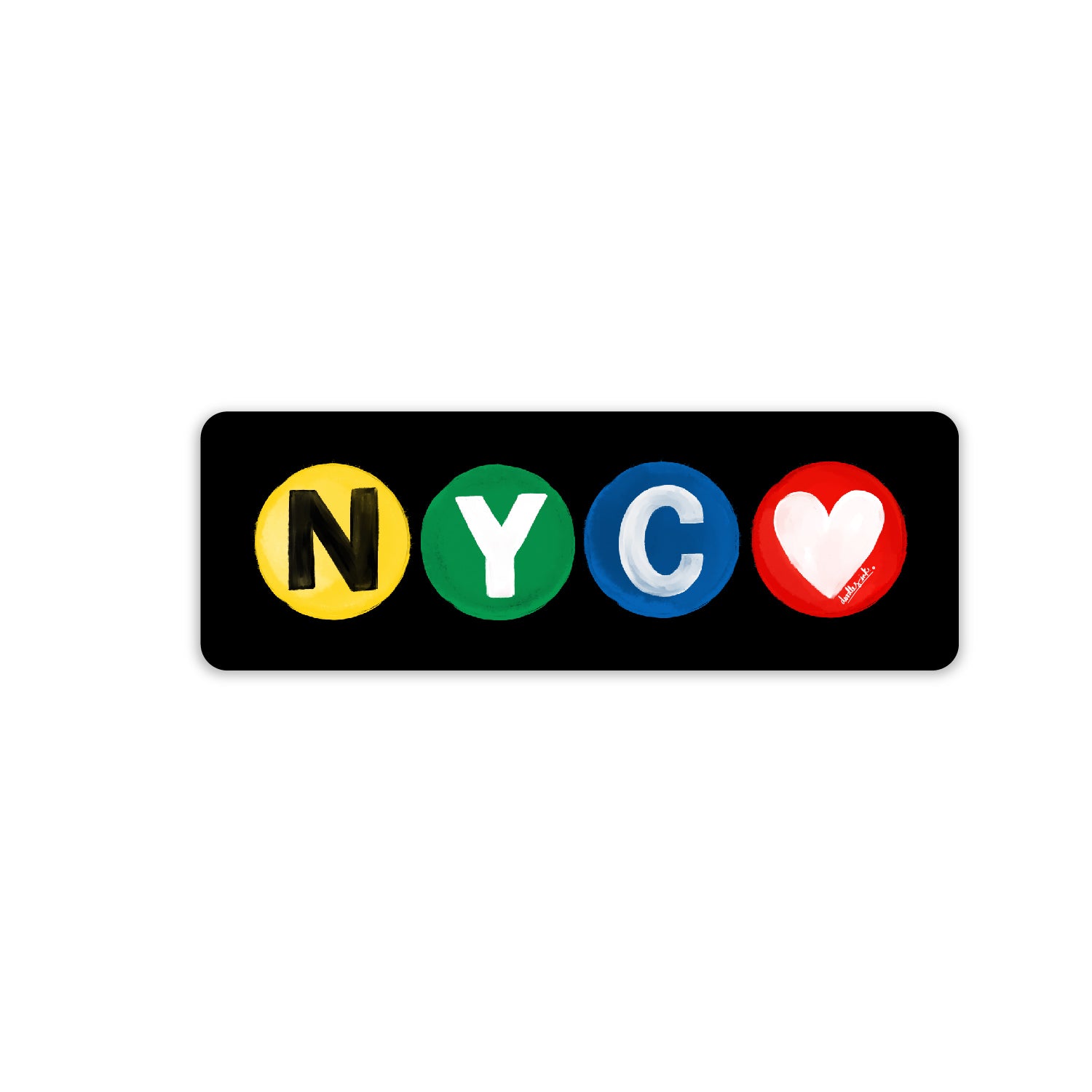 NYC Love Subway Dots Sticker