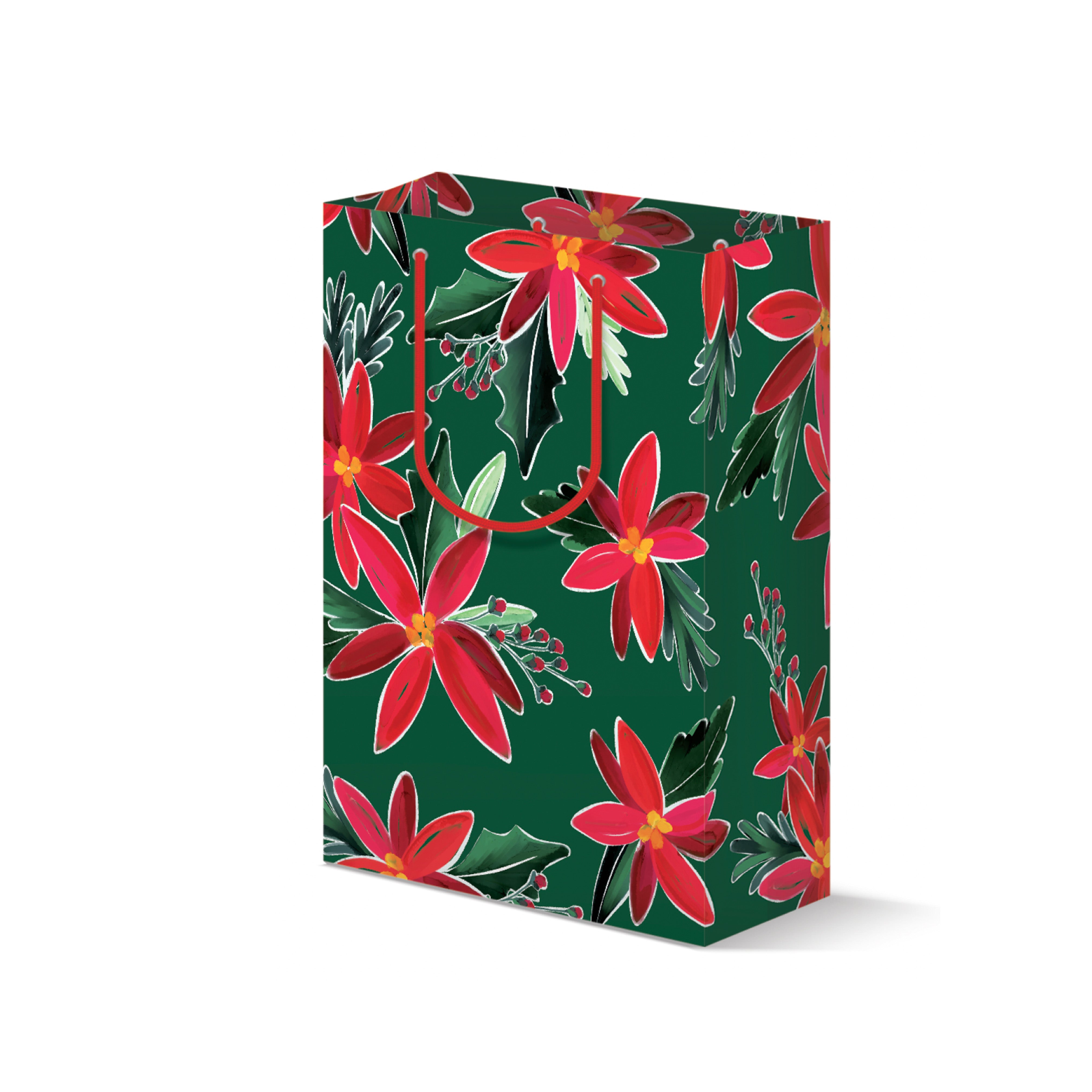 Poinsettias - Holiday Gift Bag