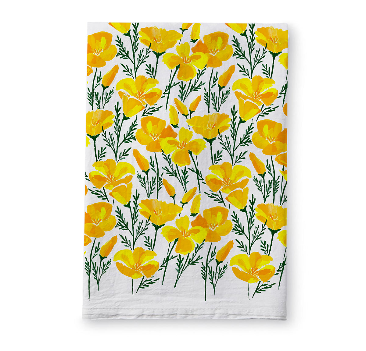 Golden Poppies Tea Towel