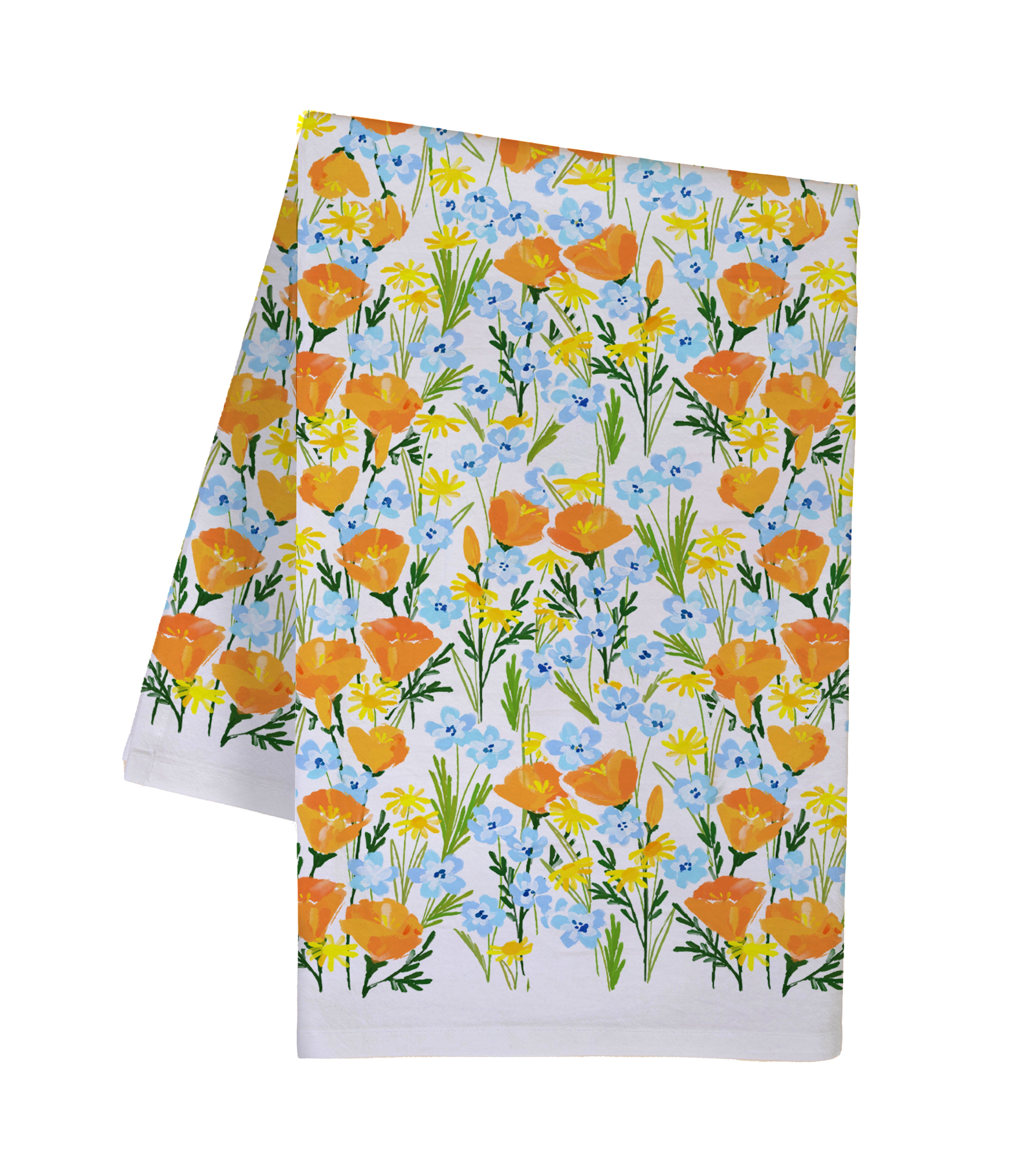 Full Bloom Wildflowers Tea Towel