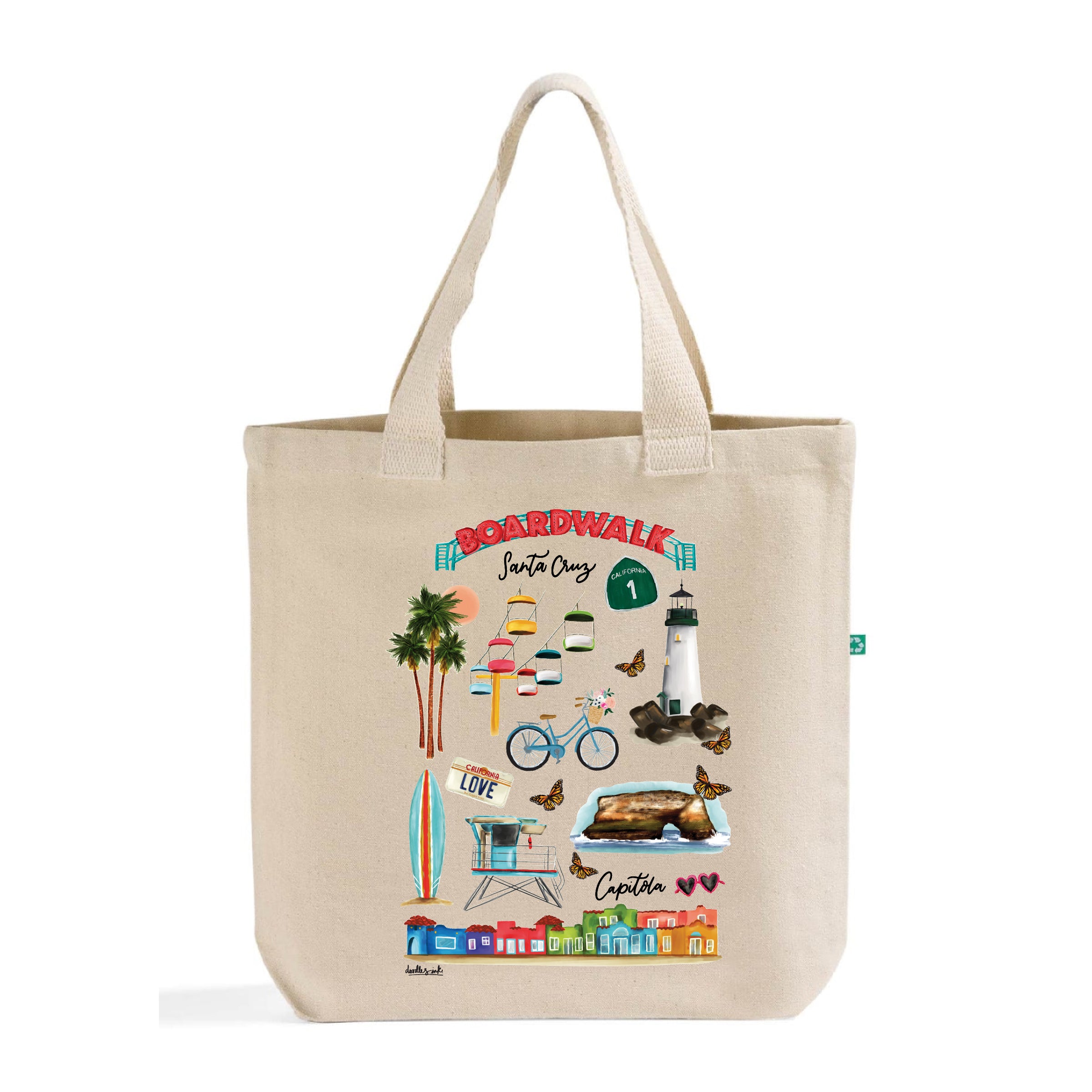 Santa Cruz & Capitola Collage Tote Bag