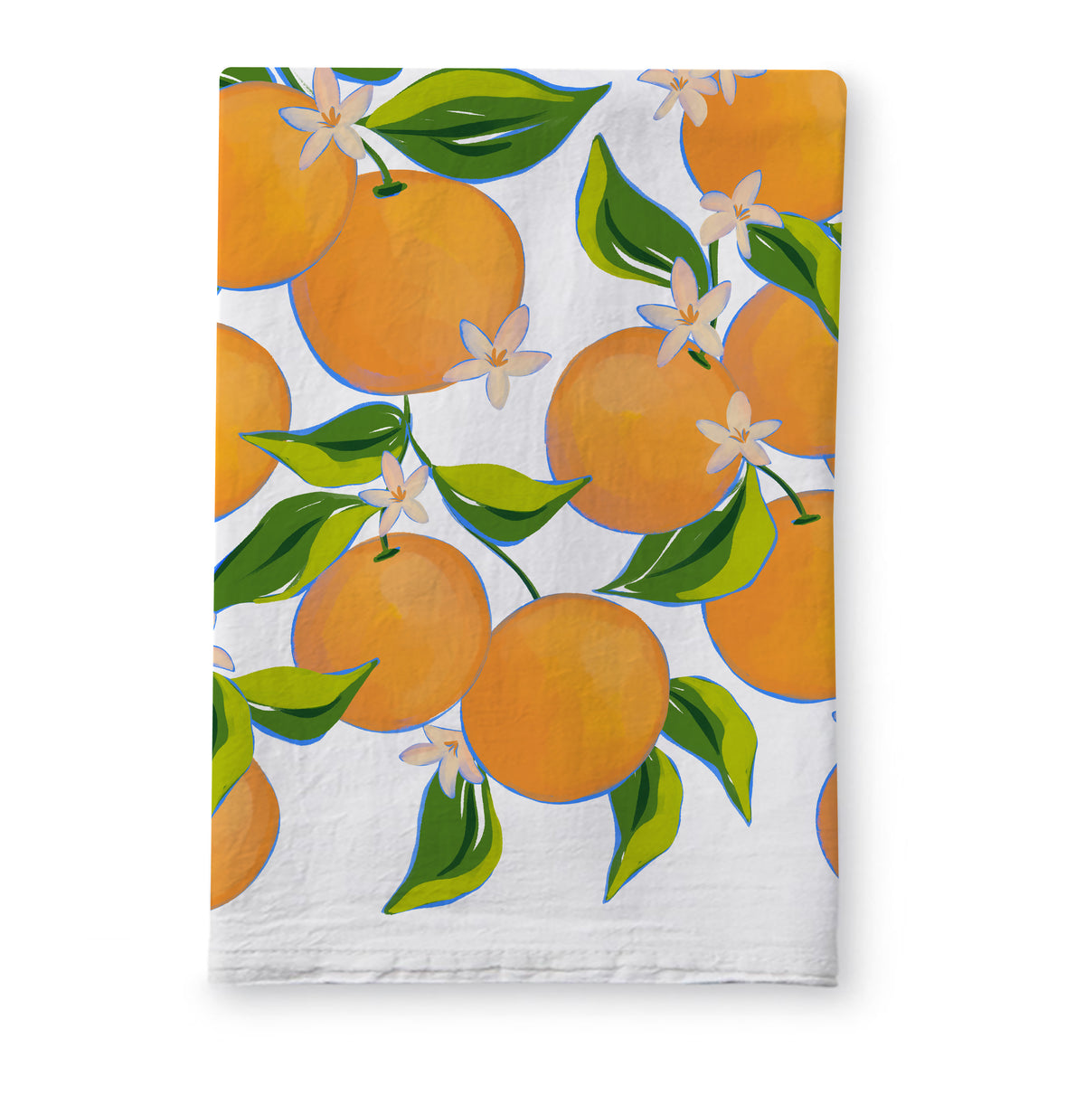 Orange Blossoms Flour Sack Tea Towel