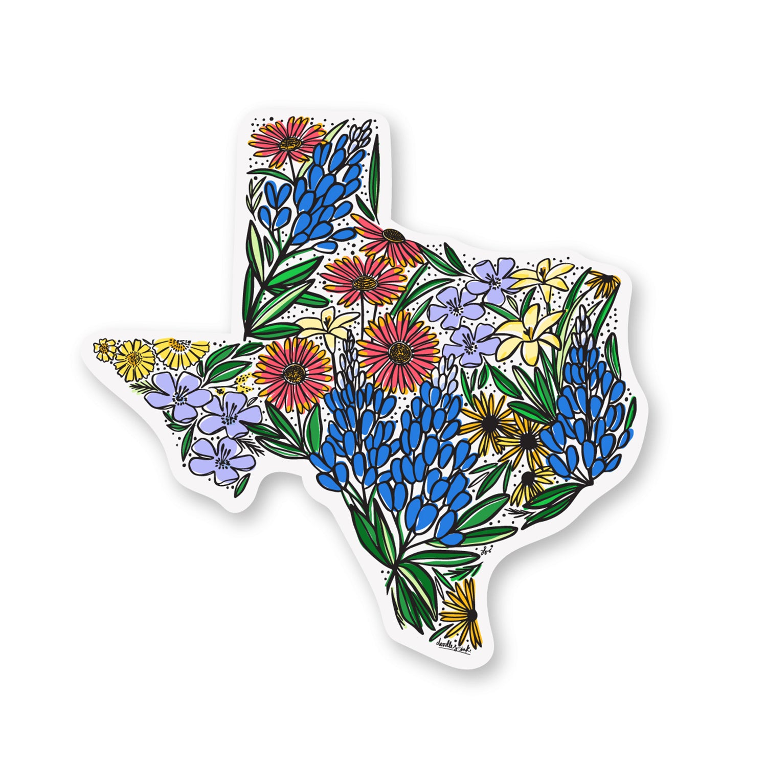 Texas Wildflowers Sticker