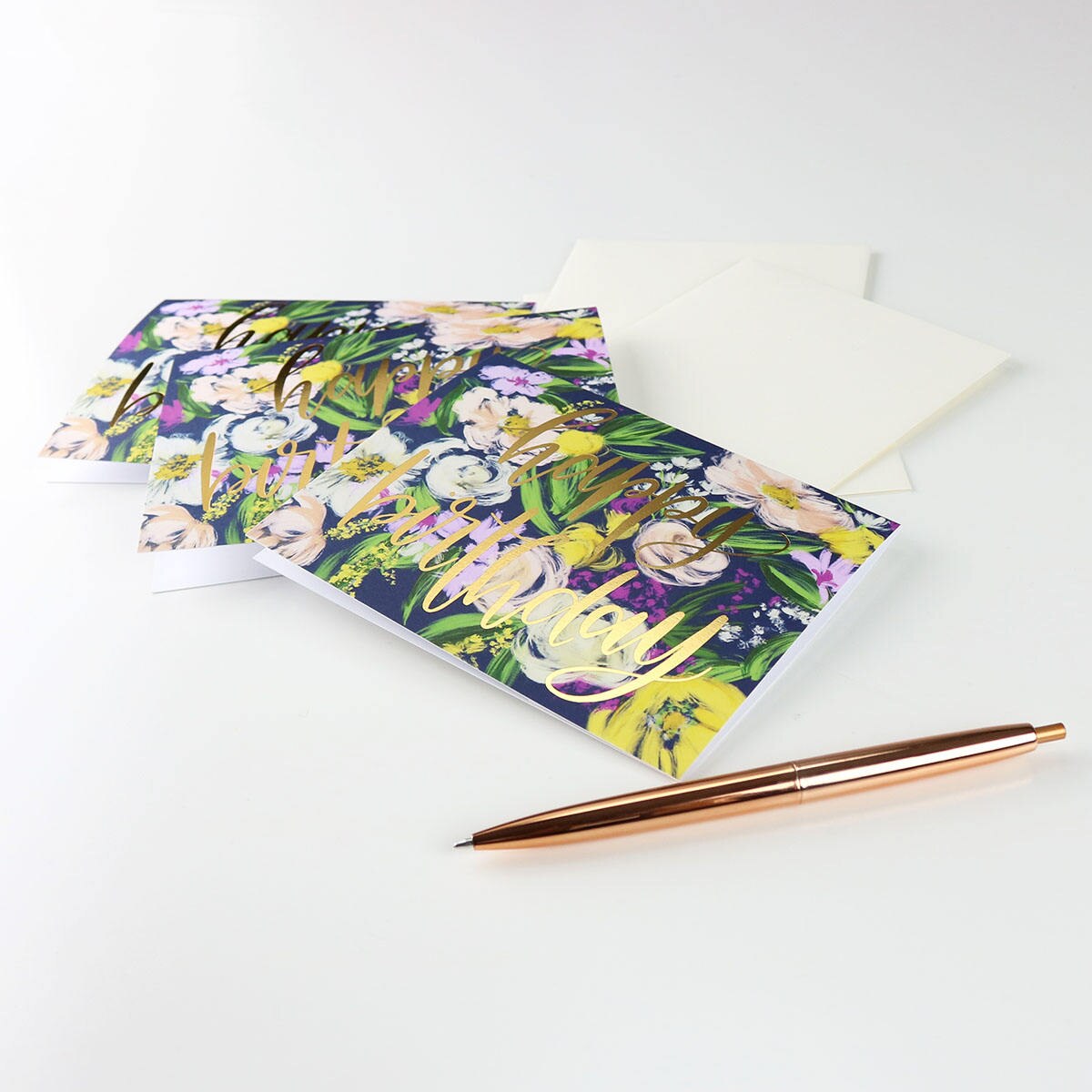 Happy Birthday Gold Foil Notecard