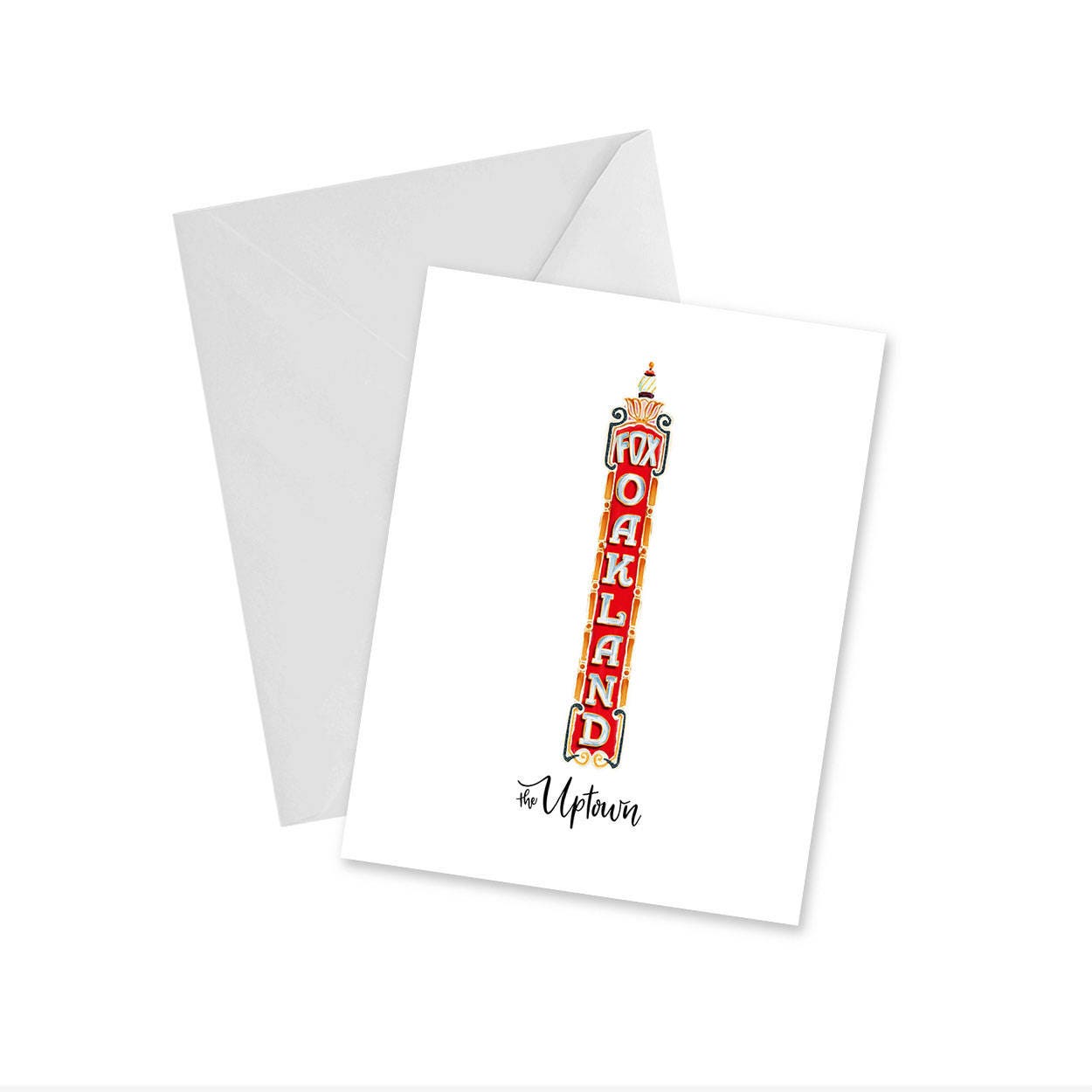 The Uptown Fox Theater Sign Oakland Notecard