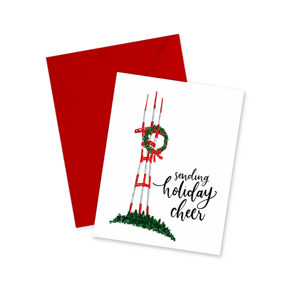 Holiday Cheer Sutro Tower Greeting Card