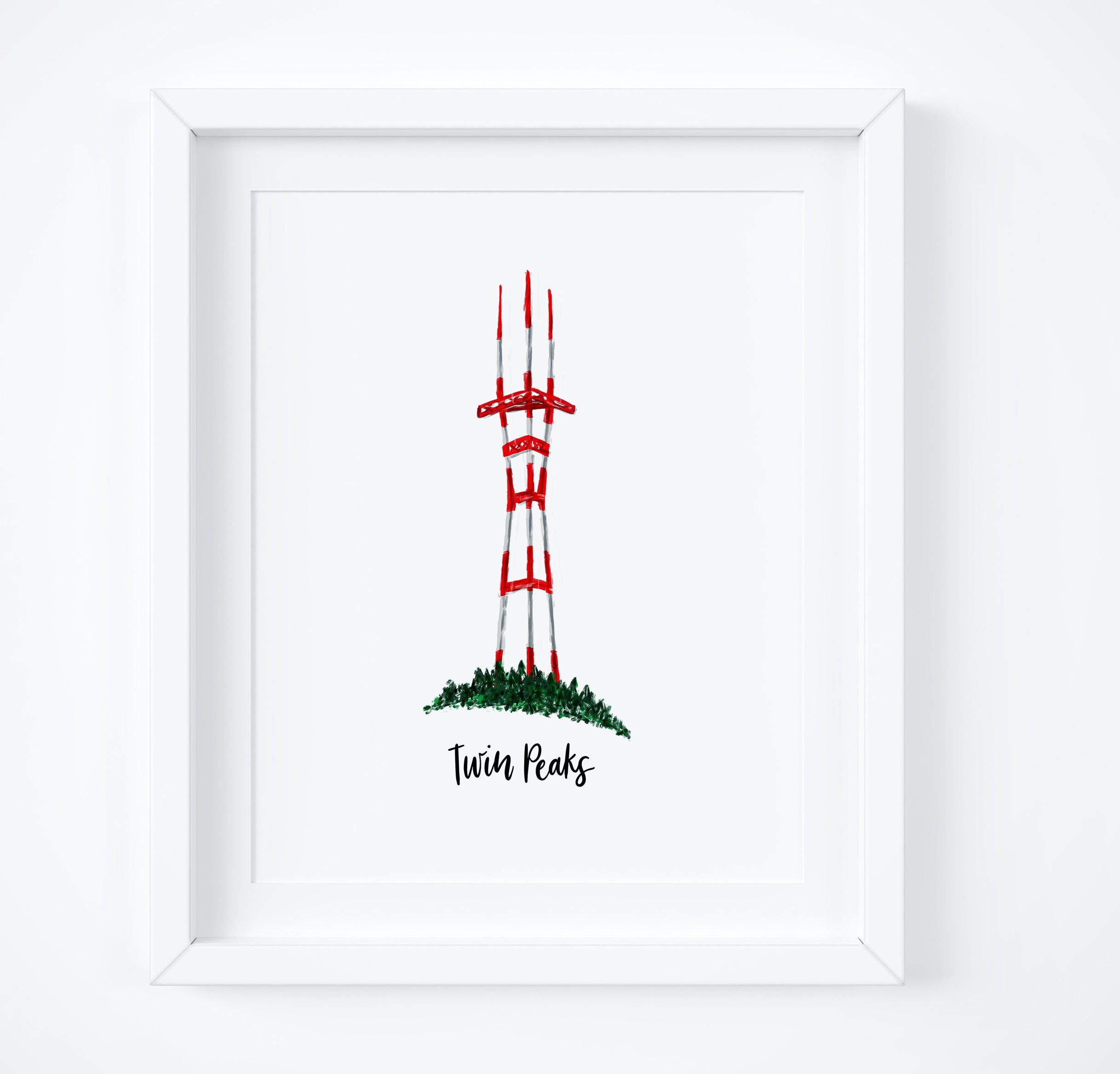 Twin Peaks  Sutro Tower  San Francisco  Art Print