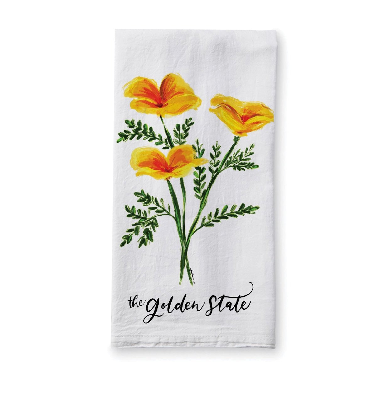 Golden Poppies, The Golden State Tea Towel