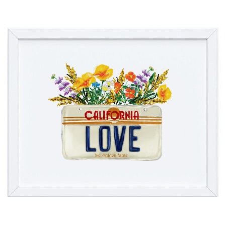 California Love License Plate Art Print