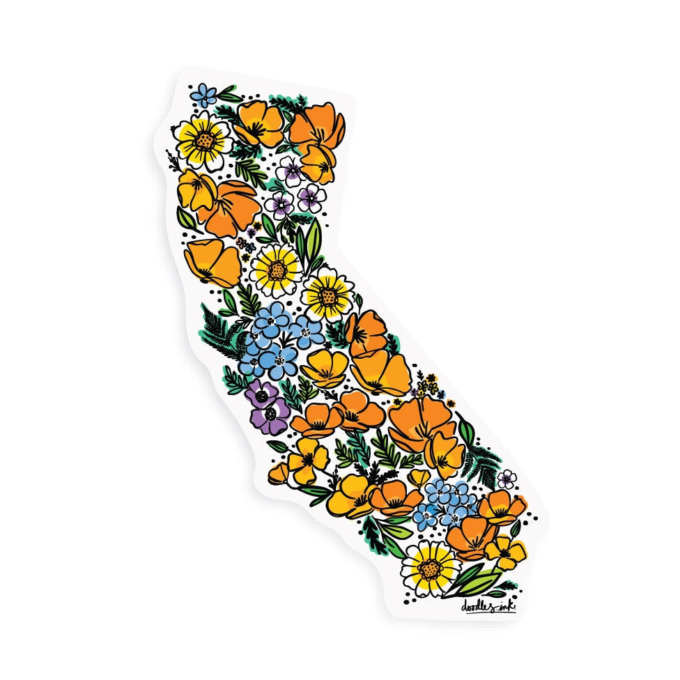 California Wildflowers Sticker
