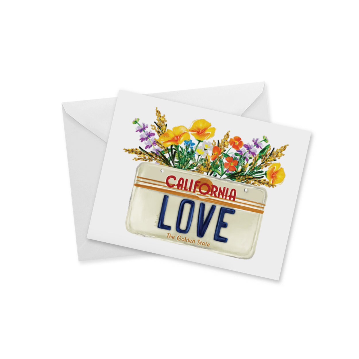 California Love California License Plate Notecard
