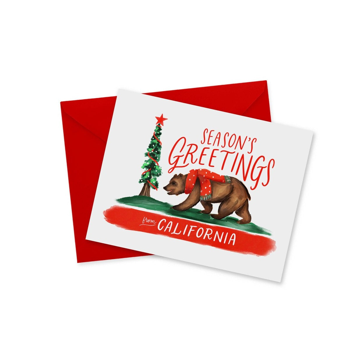 Season's Greetings From California Notecard