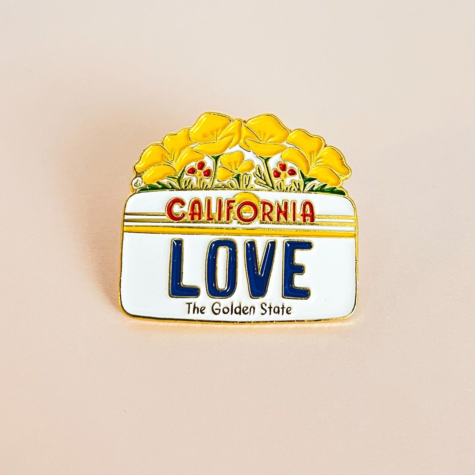 California Love License Plate Enamel Pin
